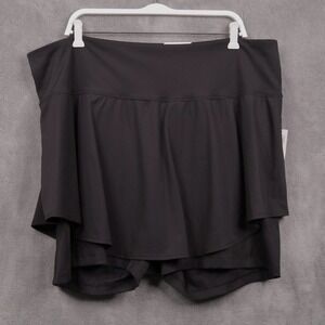 OLD NAVY Powersoft Go-Dry High Rise Tiered Athletic Skort Black Sz 3X